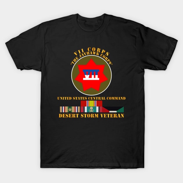 VII Corps - US Central Command - Desert Storm Veteran T-Shirt by twix123844